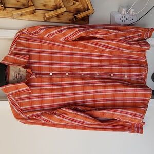 Gant Rugger Vintage Plaid 100% Cotton Slim Fit Button Down Shirt Preppy XL